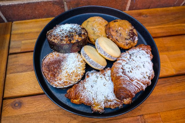 A selection of pastries you can pick up with coffee in the morning
